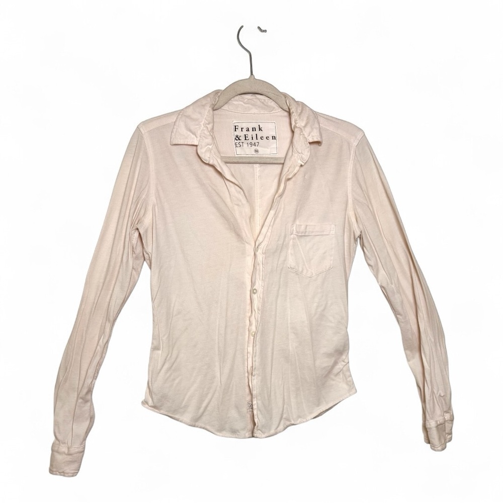 Frank & Eileen Rose Pink Tee Lab Barry Button Up Shirt Minimalist XS - Picture 3 of 9